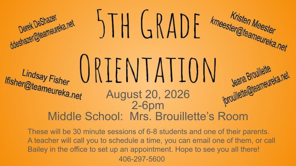 5th Grade Orientation