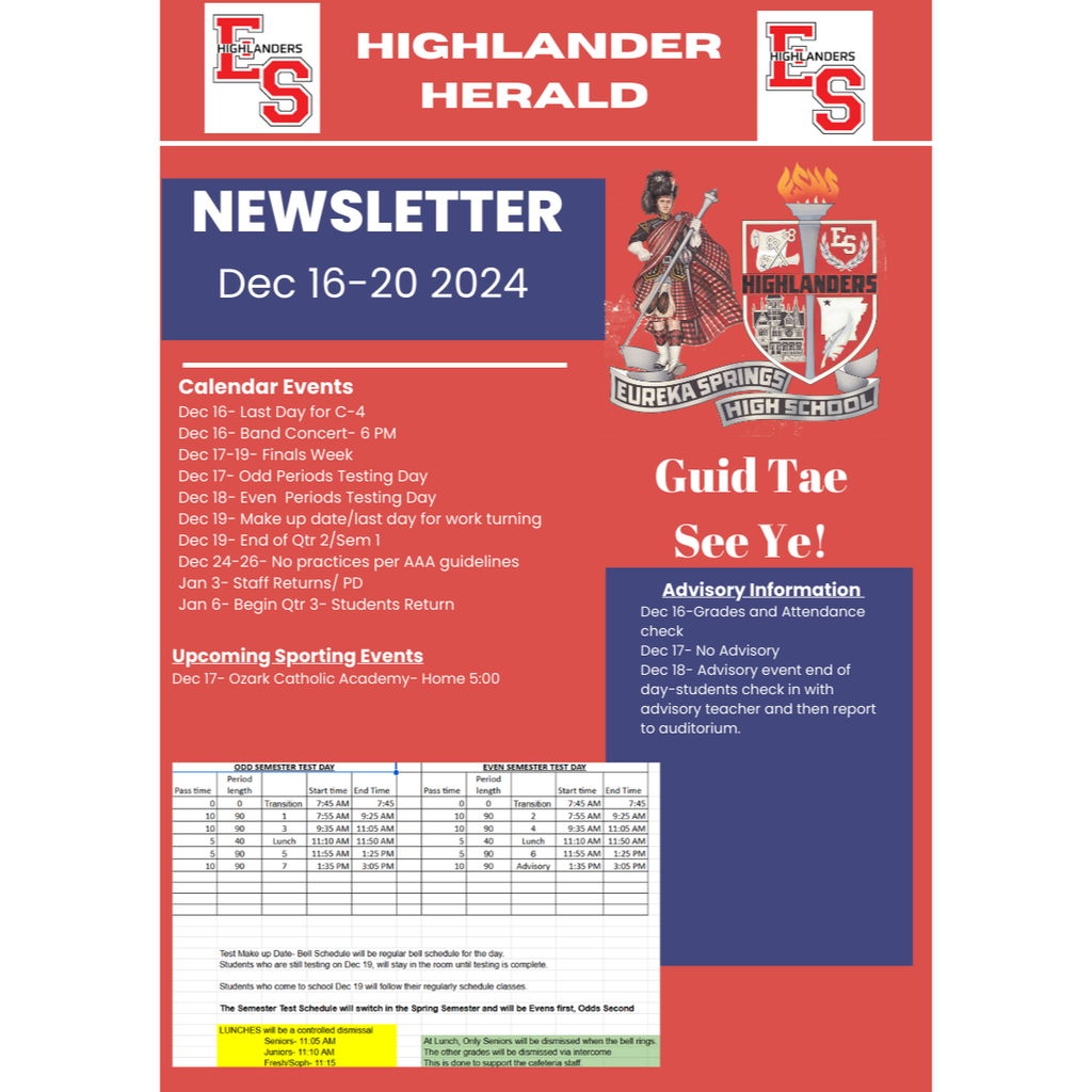 highlander herald newsletter