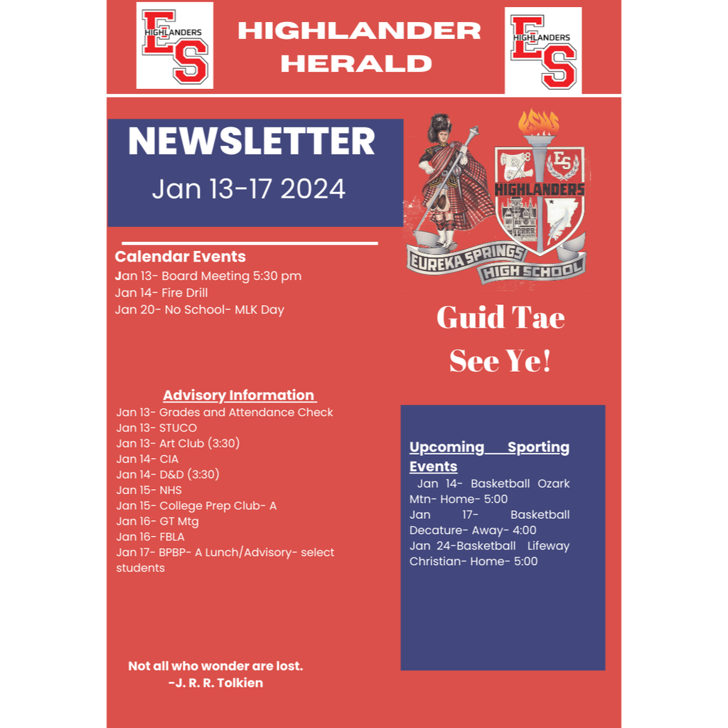 highlander news for the week