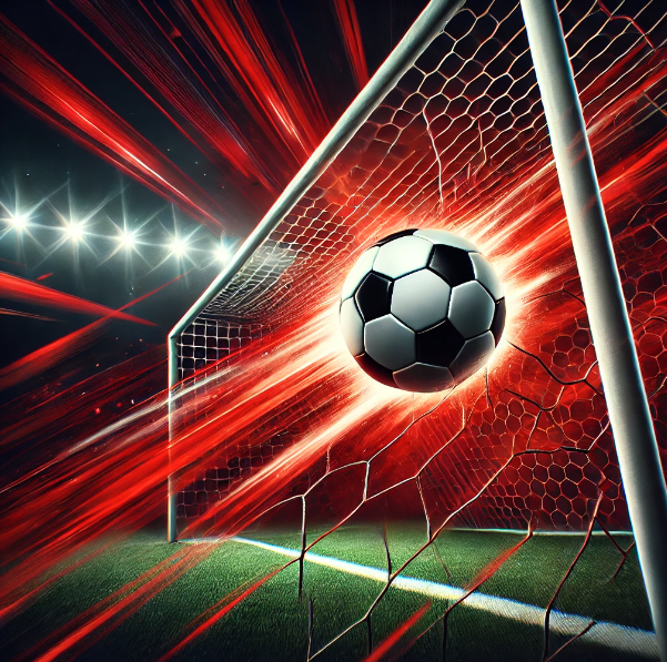 soccer ball in net