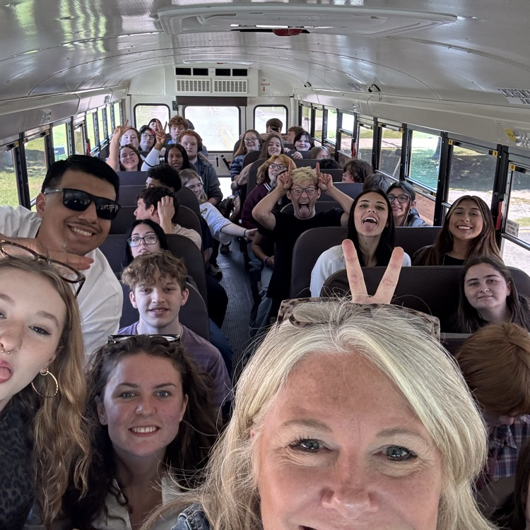 students traveling to college fair