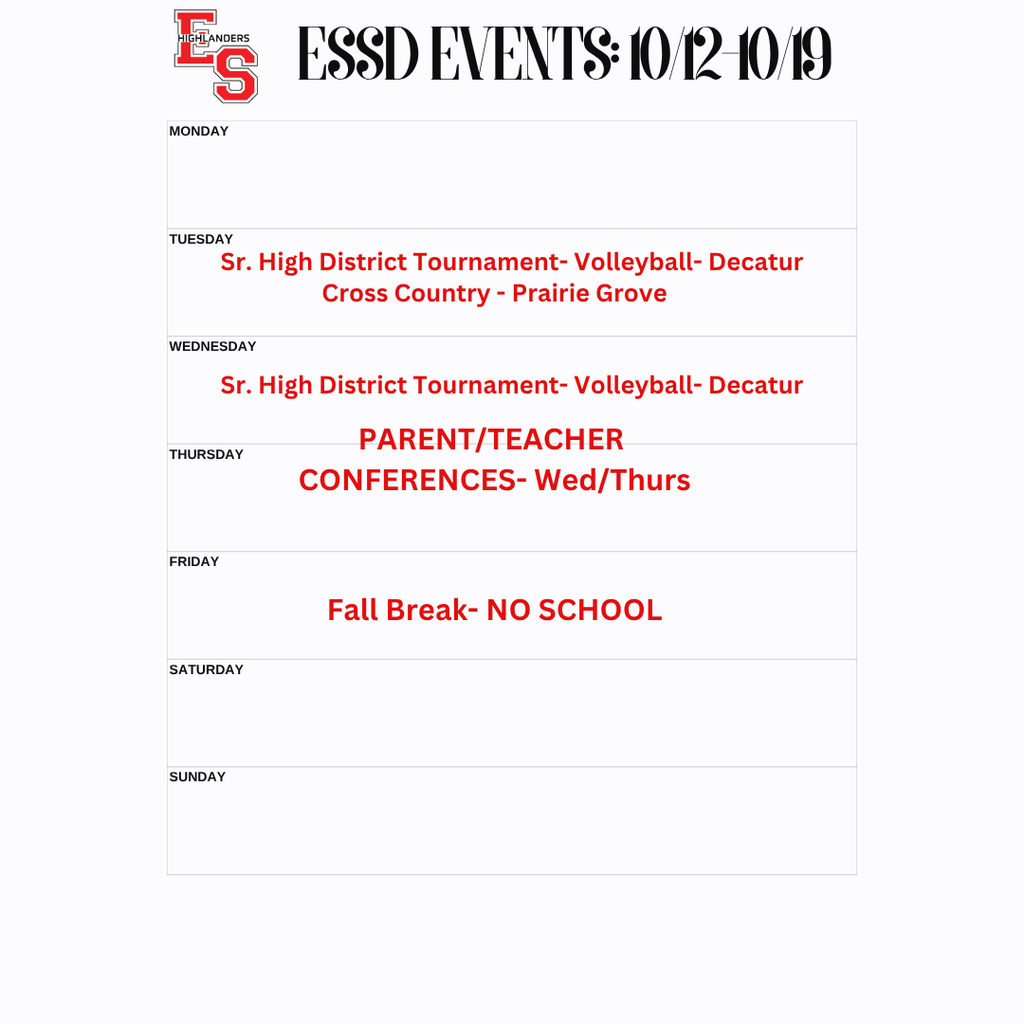 events for the week