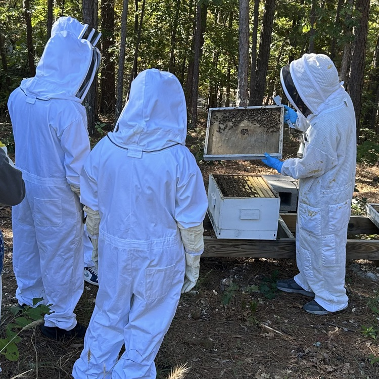 Today, Natural Resources students visited our FFA bee hives! 🐝 Students explored the hives up close—spotting eggs, larva, worker bees, and even the queen! To top it off, they got to enjoy a sweet taste of the honey our busy bees have been making 🍯✨