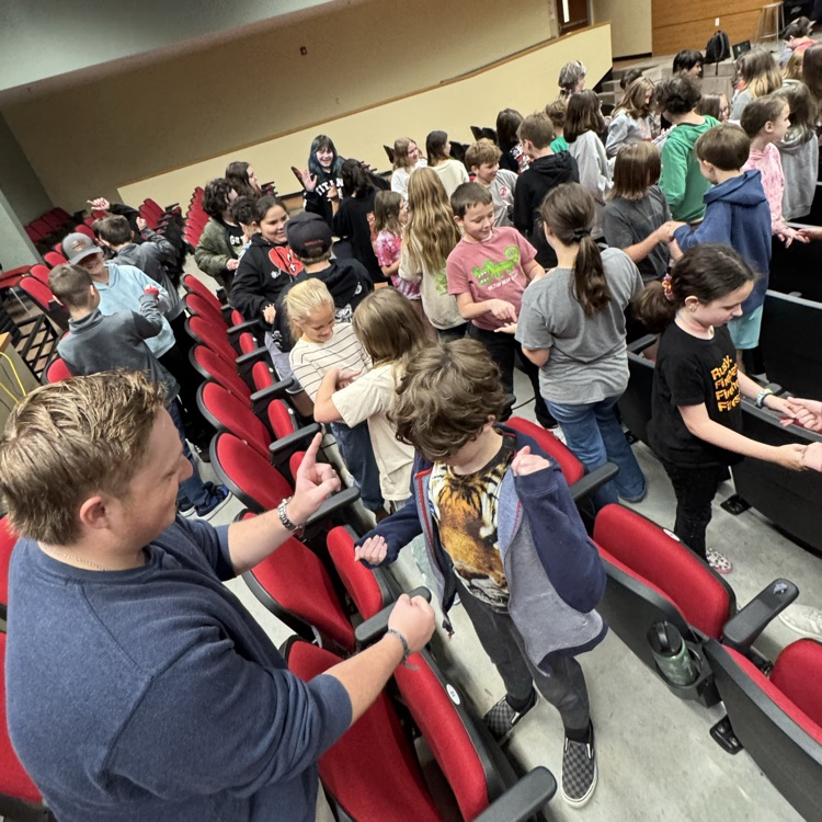 red ribbon presenter