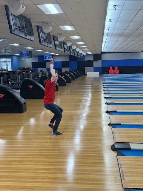 students bowling