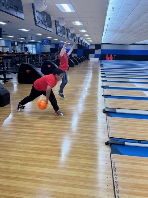 students bowling