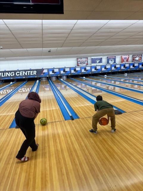 students bowling