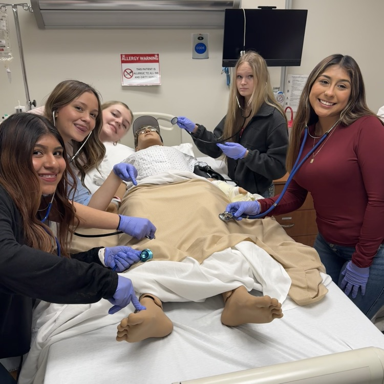 student touring health fields
