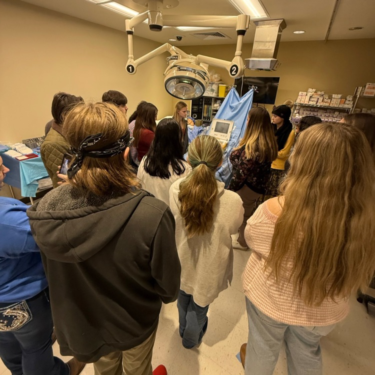 student touring health fields