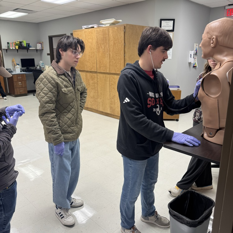 student touring health fields