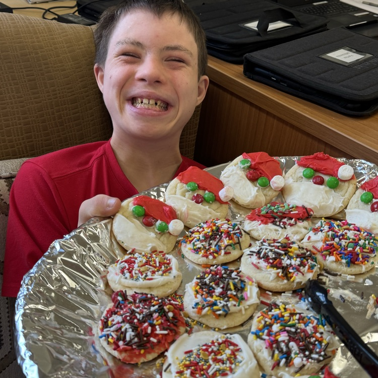 student with cookies