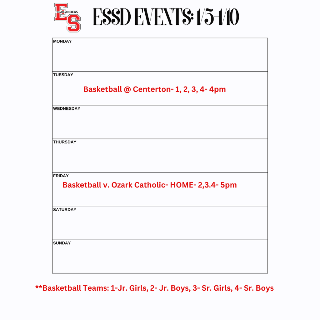 events for this week