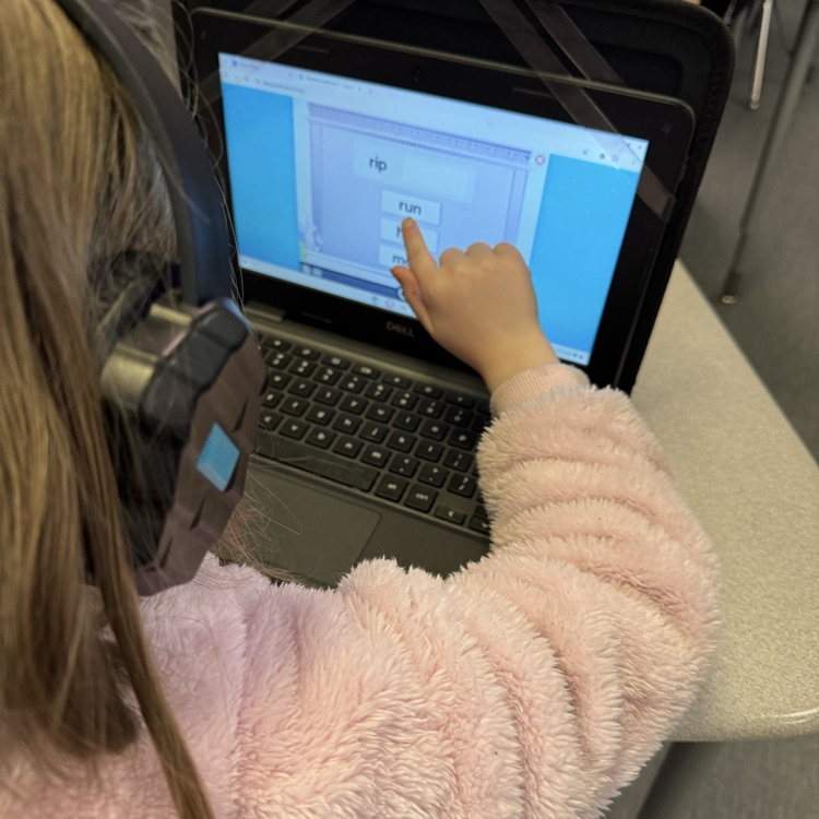 student completing an activity 