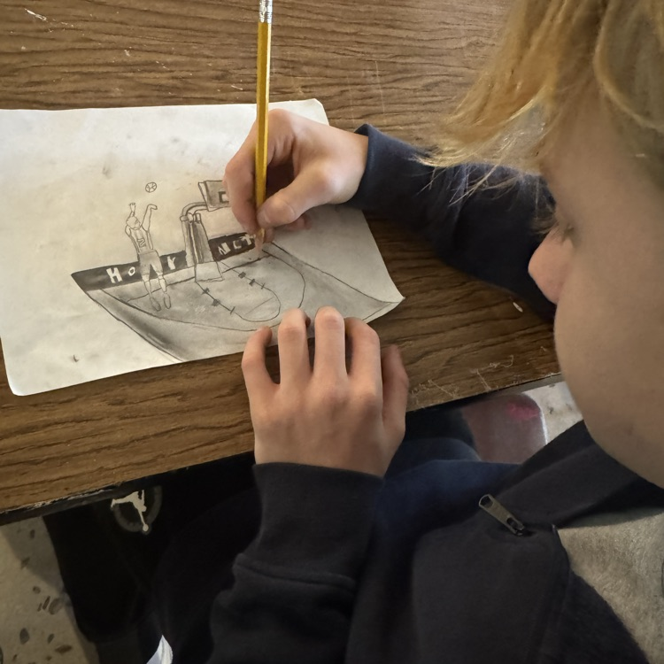 student completing an activity 