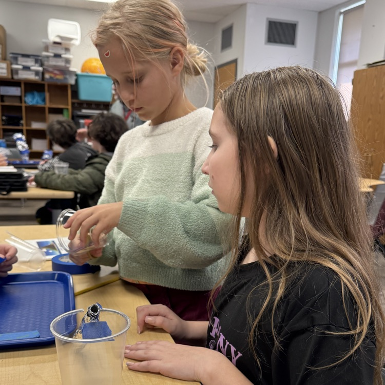 student completing an activity 