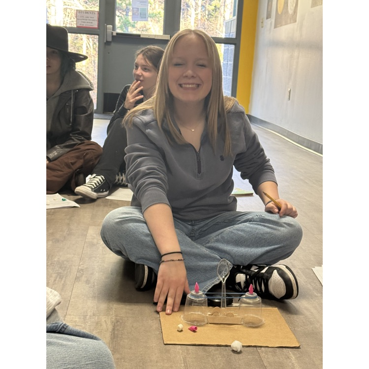 students building catapults