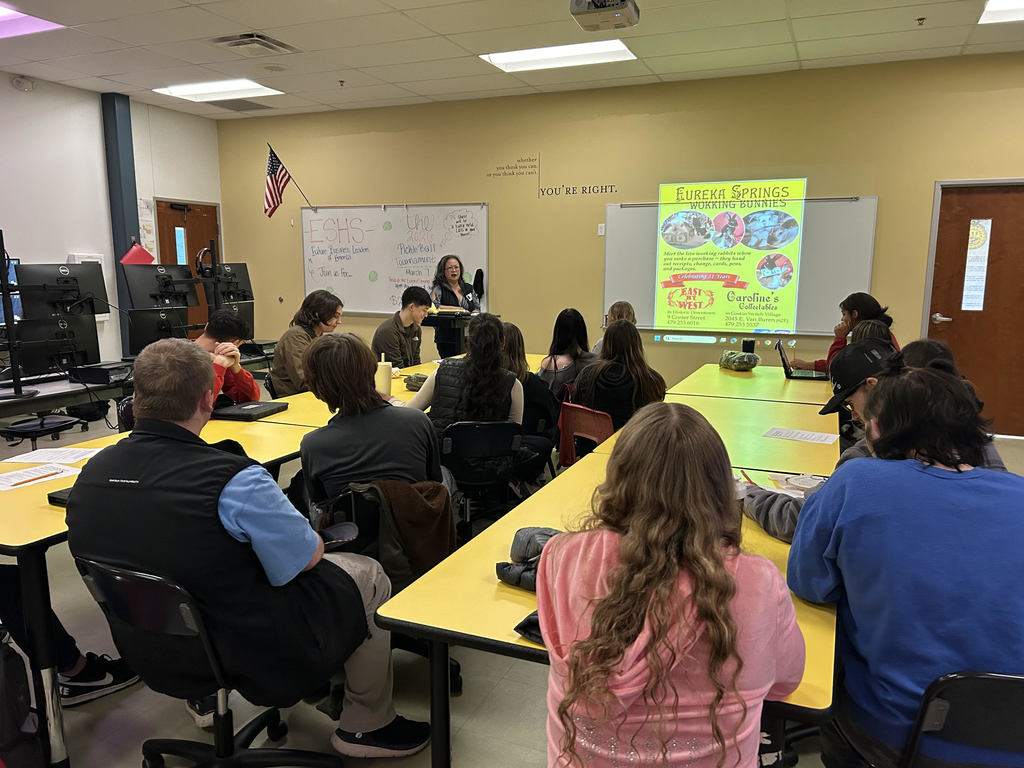ESHS FBLA Yume Leavell, Eureka Springs Working Bunnies, Speaker