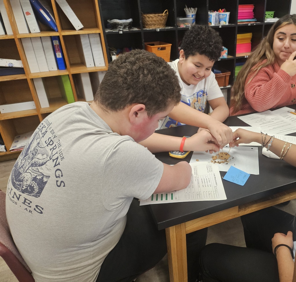 student doing science project