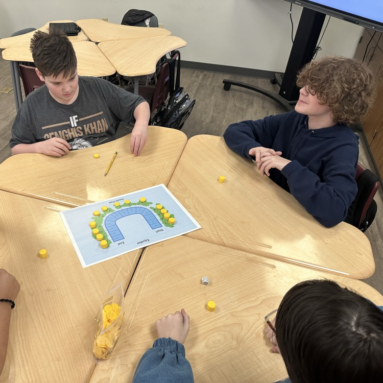 students playing game