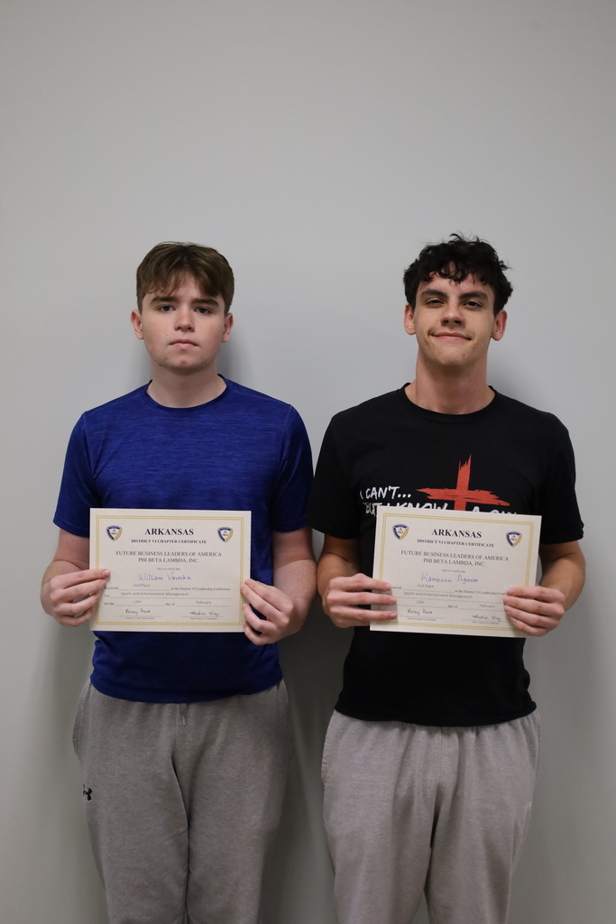 William Vaverka  ESHS FBLA Sophomore and Kameron Agresto ESHS FBLA Senior