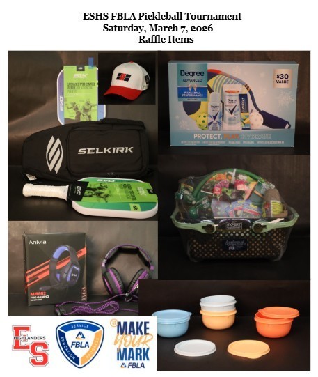 ESHS FBLA Pickleball Tournament Raffle Items