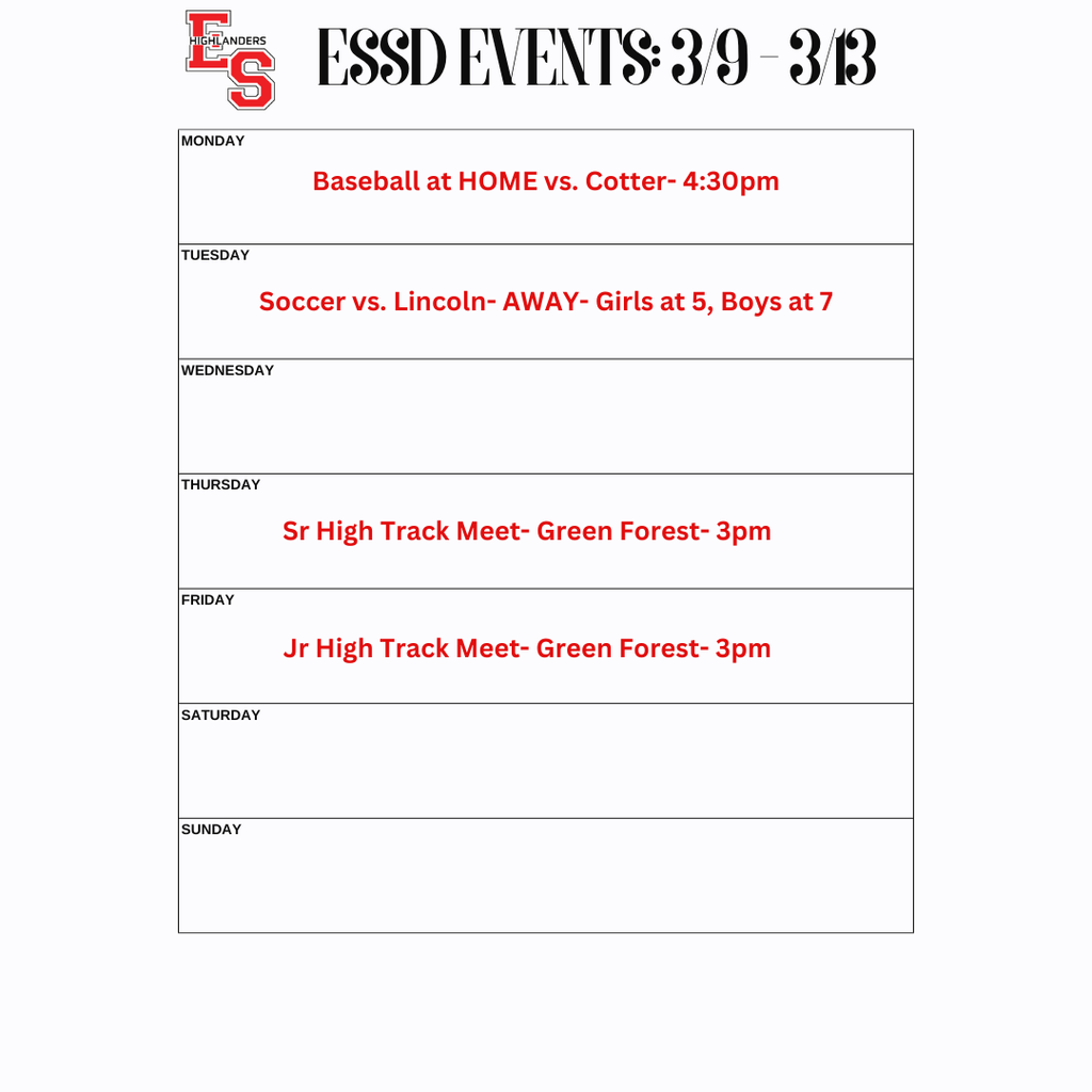 spring sports for the week