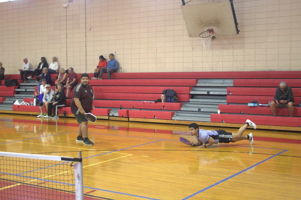 Fully Engaged Pickleball Players David Tapia and Alexi "Bumblebee" Lopez