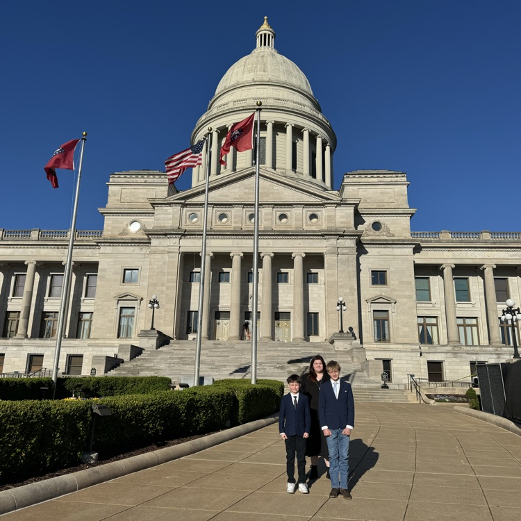 students receiving awards at the state capitol