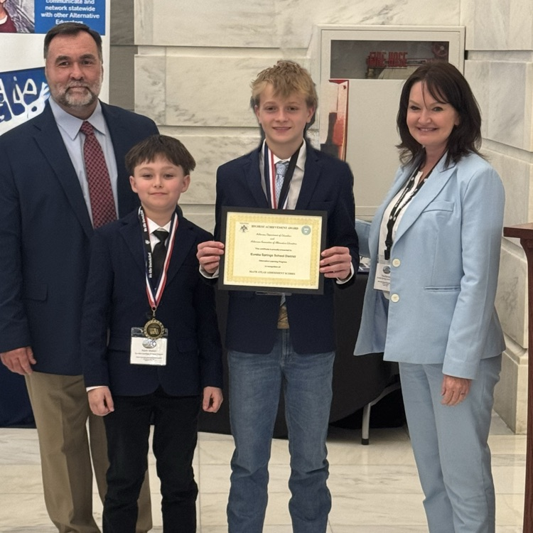 students receiving awards at the state capitol