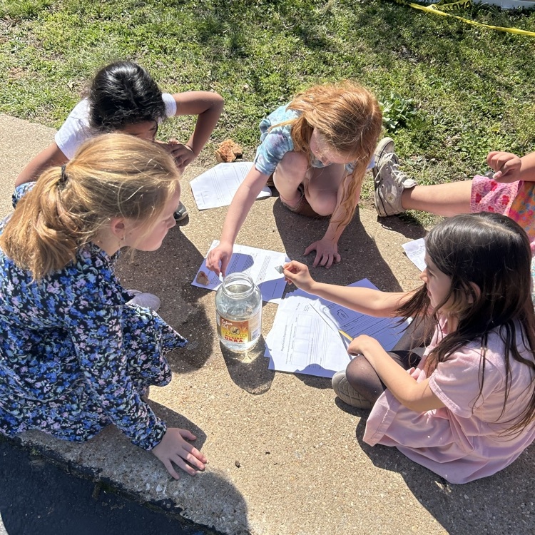 students leaning about rainbows  