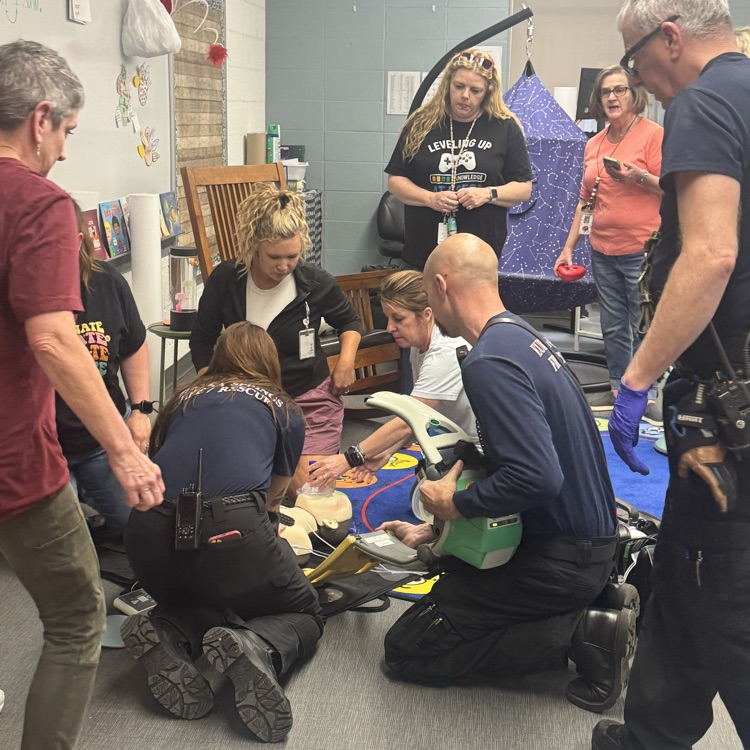 group completing AED requirement 