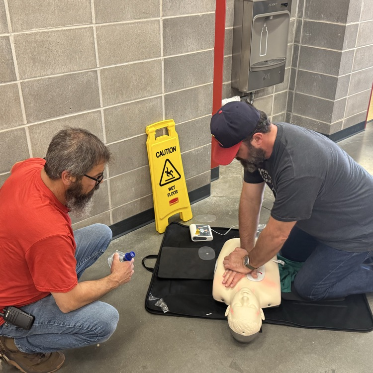 group completing AED requirement 