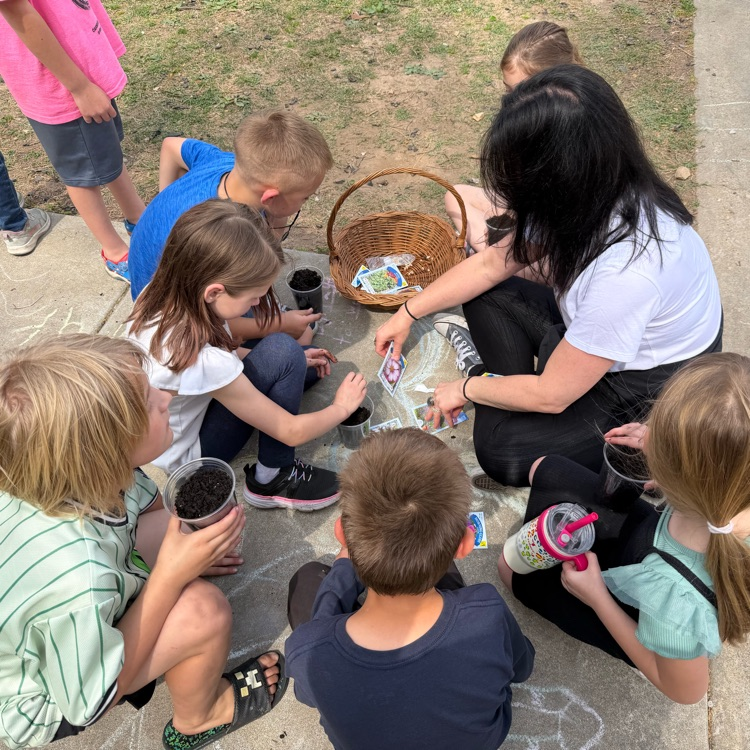 teacher with children