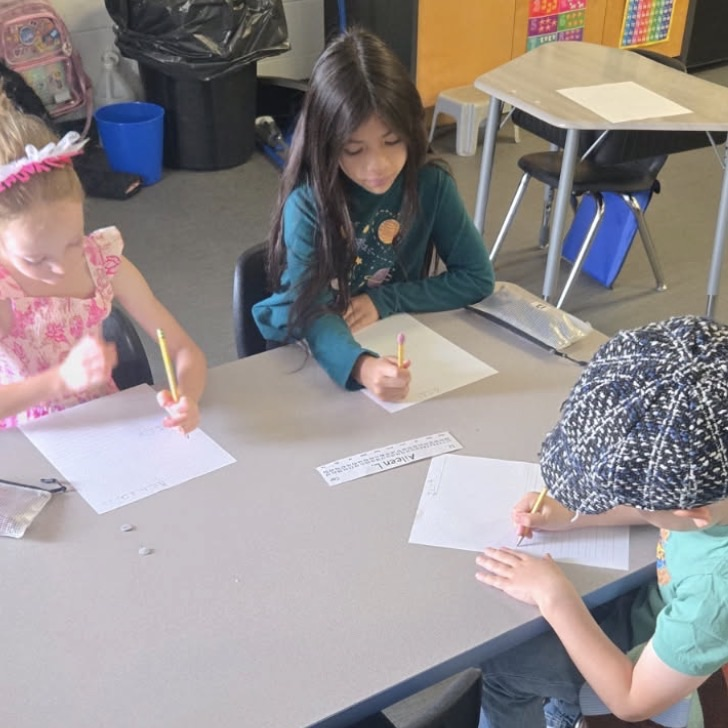 students learning in school