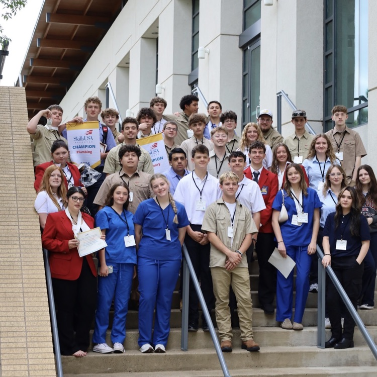 students competing at skills