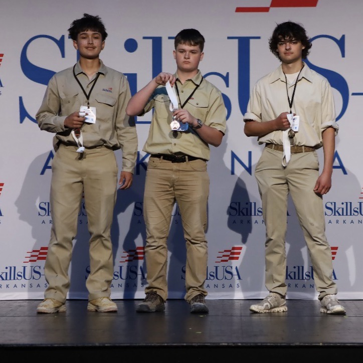 students competing at skills