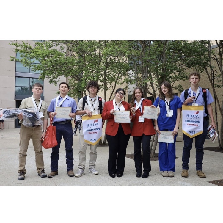 students competing at skills