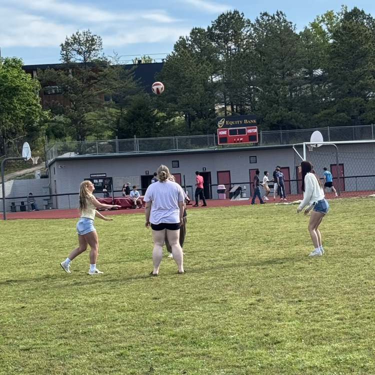 high school kids playing outside