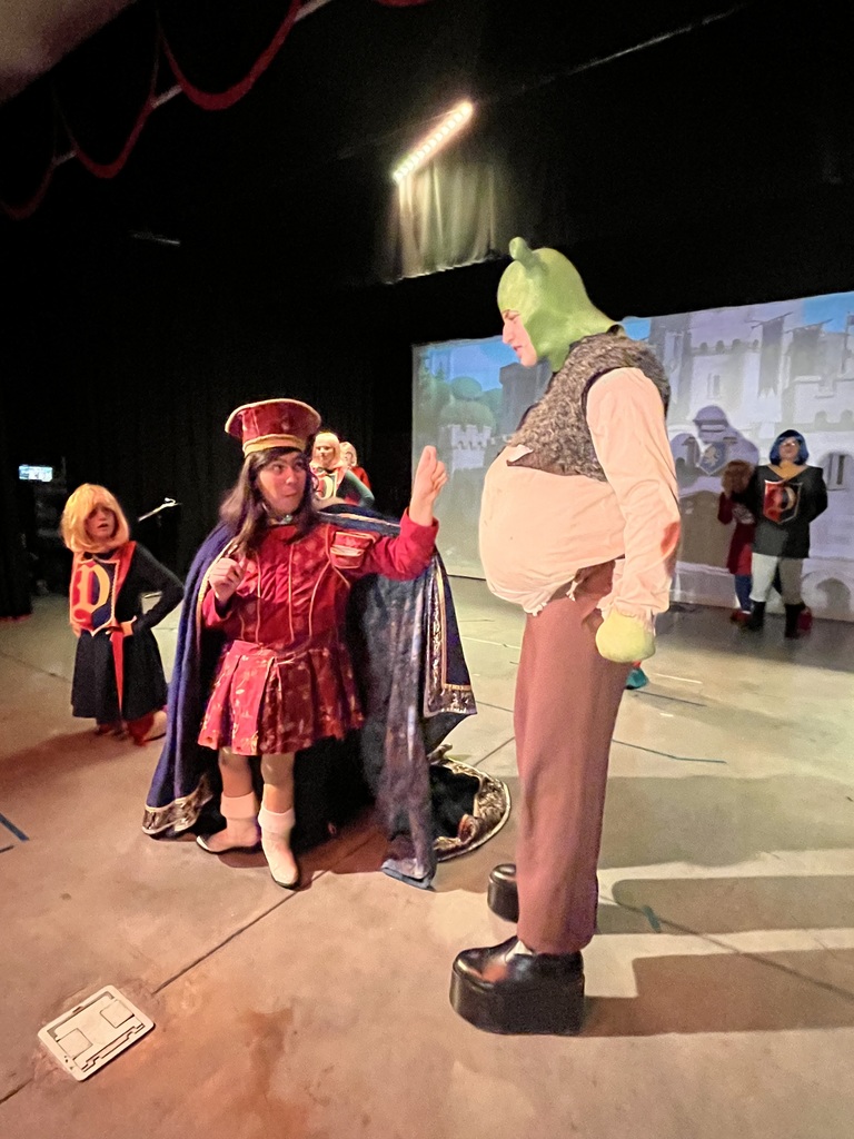 Farquaad looking up to Shrek