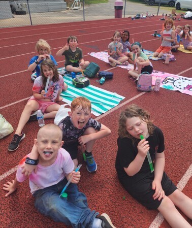 kids playing at fun and field day
