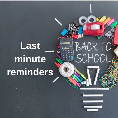 last minute reminders