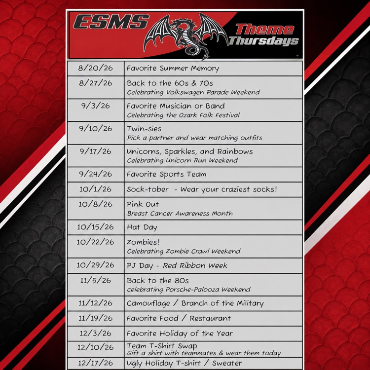 theme Thursday schedule 