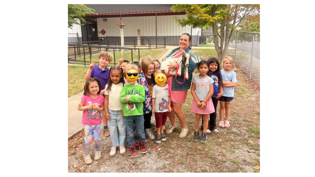 Moe the goat was our visitor for our zoology unit