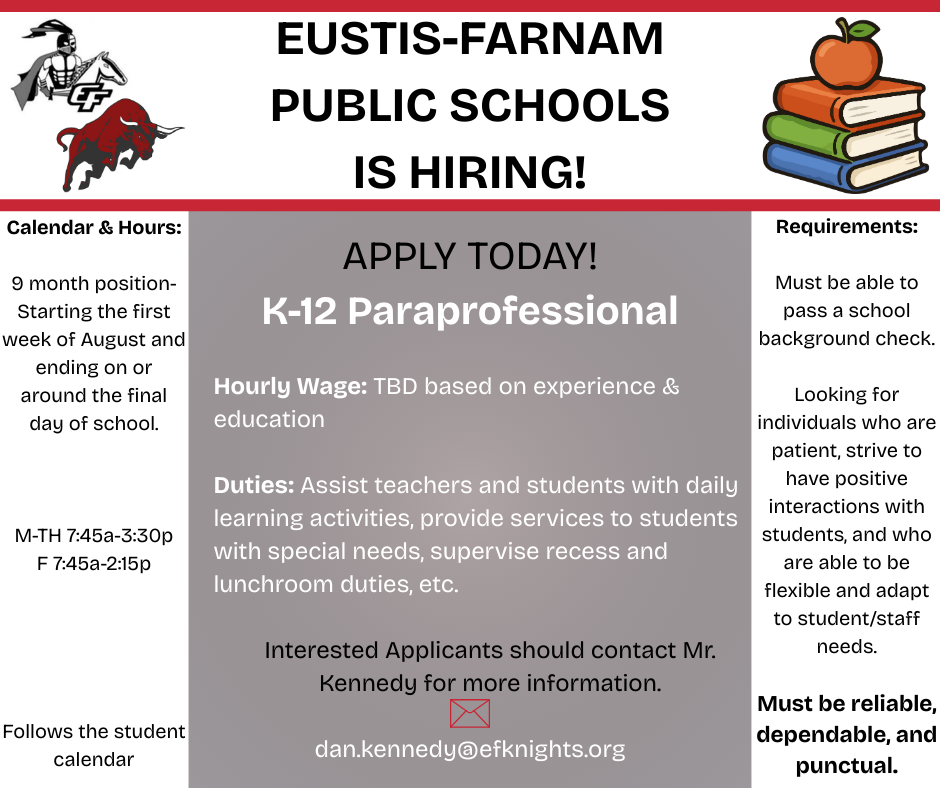 K-12 Paraprofessional position