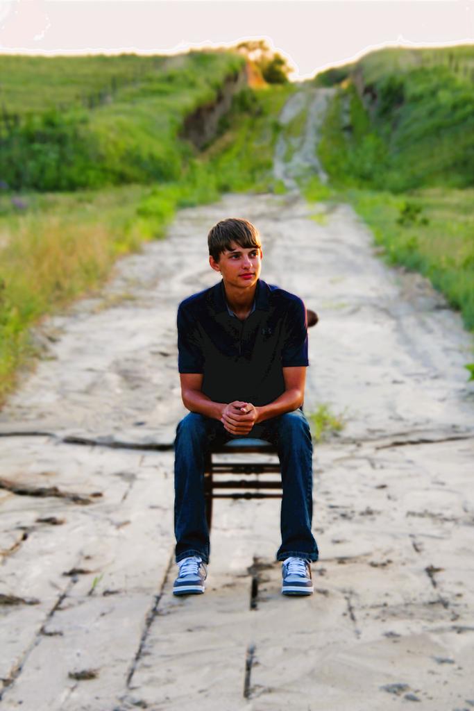Student on chair