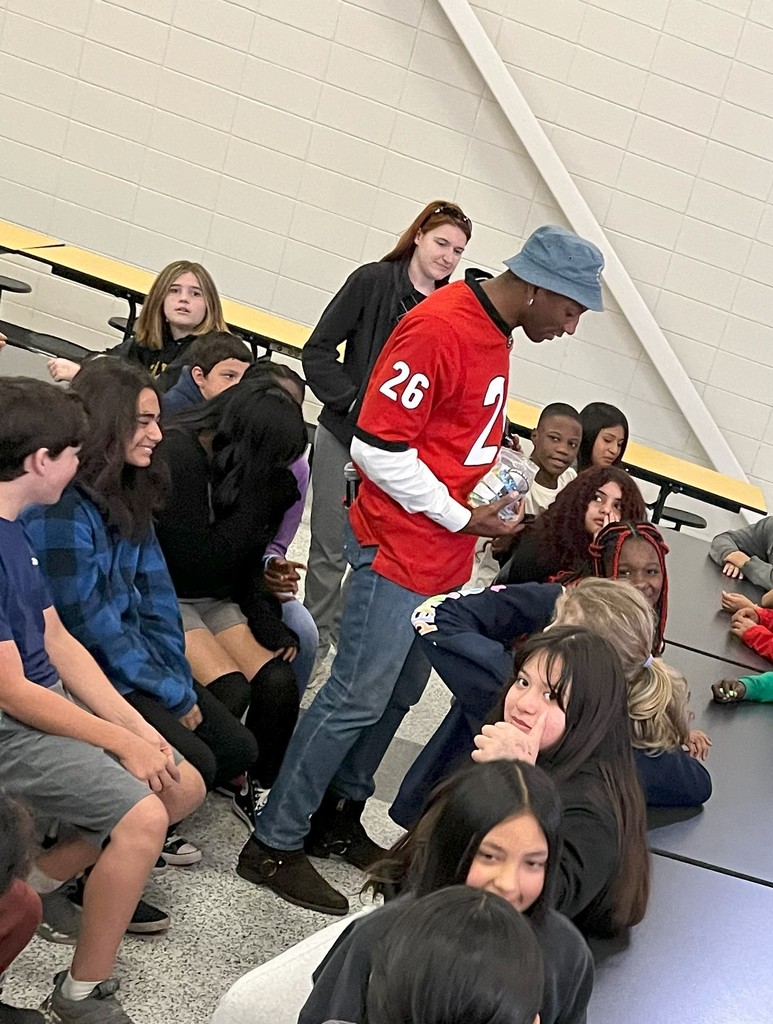 Malcolm Mitchell visits CMS
