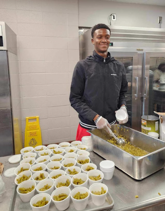 Picture of SNP staff prepping meals