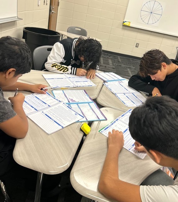 Reading practice with students 