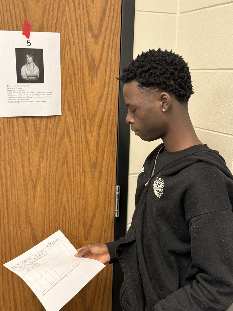 📚💡 Our CHS Tigers kicked off the American Government course with an exciting Gallery Walk! 🐅✨ Students explored how Enlightenment Thinkers like John Locke, Thomas Hobbes, Baron de Montesquieu, and Jean-Jacques Rousseau laid the foundation for the values and structure of American society and government.📝  👏 Coach Lanier's class dove into big ideas like natural rights, separation of powers, and the social contract—all while repping that Black & Gold pride! 🖤💛  #ClaxtonTigers #CHSPride #AmericanGovernment #EnlightenmentThinkers #GalleryWalk #LearningInAction #BlackAndGoldStrong