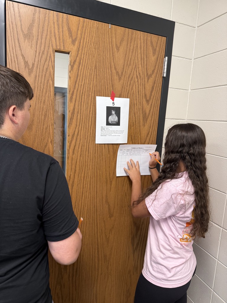 📚💡 Our CHS Tigers kicked off the American Government course with an exciting Gallery Walk! 🐅✨ Students explored how Enlightenment Thinkers like John Locke, Thomas Hobbes, Baron de Montesquieu, and Jean-Jacques Rousseau laid the foundation for the values and structure of American society and government.📝  👏 Coach Lanier's class dove into big ideas like natural rights, separation of powers, and the social contract—all while repping that Black & Gold pride! 🖤💛  #ClaxtonTigers #CHSPride #AmericanGovernment #EnlightenmentThinkers #GalleryWalk #LearningInAction #BlackAndGoldStrong